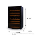 66 flasker køligere kabinet rustfrit stål vin køleskab